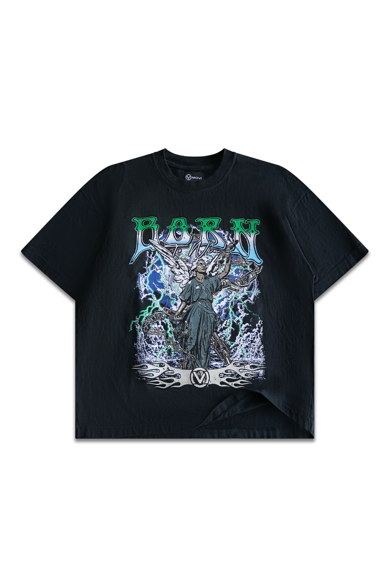 GENESIS RISING T-SHIRT - WASHED BLACK – MOVI ATHLETIC