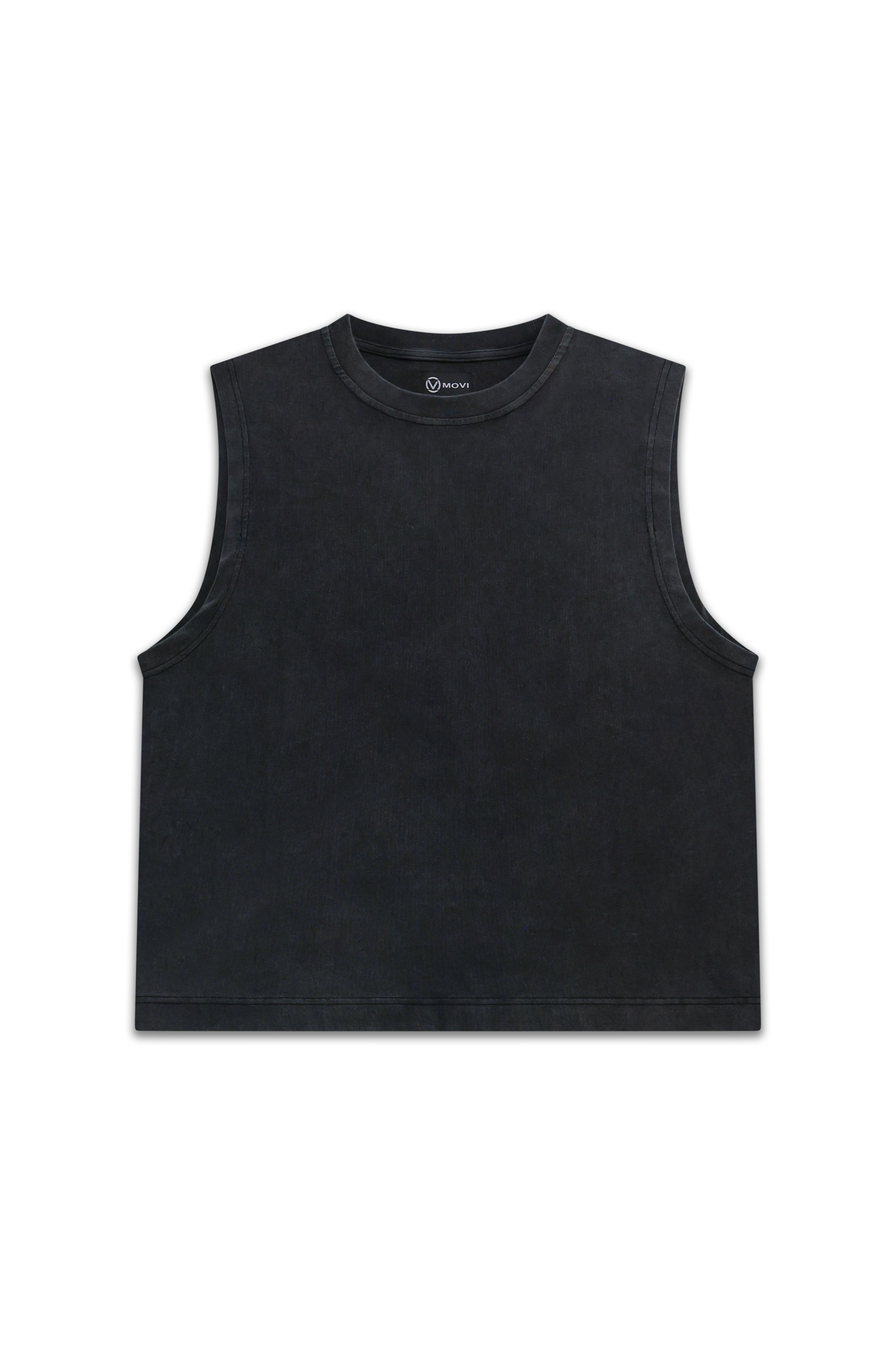 CROP MUSCLE TANK - WASHED BLACK – MOVI ATHLETIC