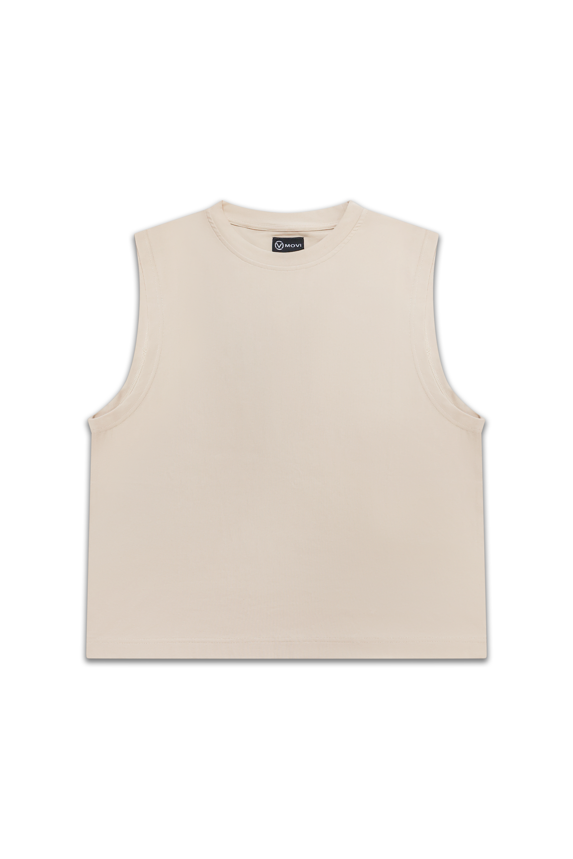 CROP MUSCLE TANK - SAND – MOVI ATHLETIC